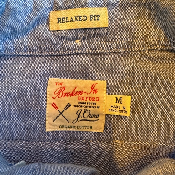 JCrew men’s blue relaxed oxford medium - Picture 2 of 2